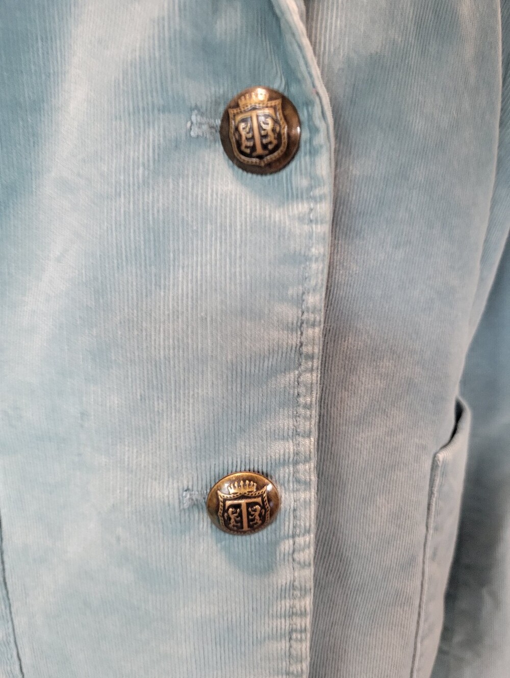 Talbots Blue Corduroy Structured Blazer Jacket - Picture 6 of 8